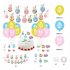 Latex Balloons Set Include Banners Cake Toppers Easter Egg Balloons Photo Props For Happy Easter Decorations Easter egg Banners
