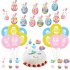 Latex Balloons Set Include Banners Cake Toppers Easter Egg Balloons Photo Props For Happy Easter Decorations letter Banners