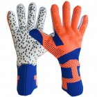 Latex Goalkeeper Gloves Thickened Football Goalkeeper Gloves Professional Football Gloves For Outdoor Training Soccer orange blue 10 yards
