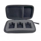 Lavalier Microphone Storage Box Dual Channel Compact Digital Wireless Mic Travel Case Compatible For Rode Wireless Go Ii/go 2 black