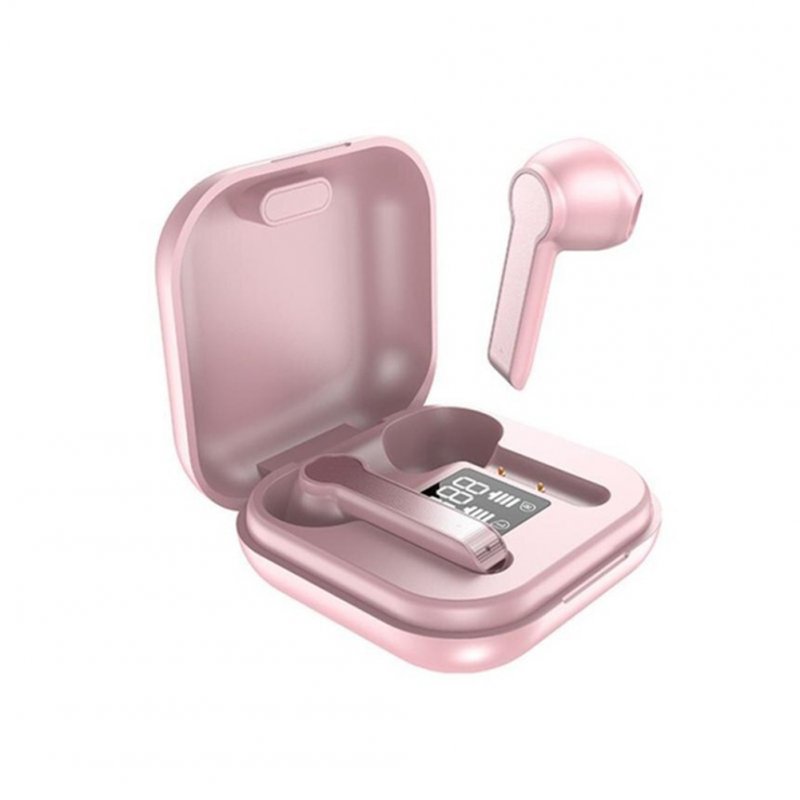 Lb-30 5.0 Bluetooth-compatible  Headset Strong Signal Sports True Wireless Noise Canceling Headphones Touch Screen Binaural Stereo Headphone Pink
