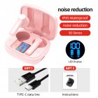 Lb-8 Bluetooth Earphones True Wireless Headphones 5.0 <span style='color:#F7840C'>Tws</span> In-ear Earbuds Ipx5 Waterproof Earphones Pink