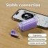 Lb83 Wireless Bluetooth Headphones With Transparent Charging Cabin Stereo Noise Reduction Headset Purple