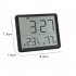 Lcd Digital Alarm Clock Large Screen Displays Magnetic Design Thermometer Meter Humidity Monitor White