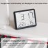 Lcd Digital Alarm Clock Large Screen Displays Magnetic Design Thermometer Meter Humidity Monitor White