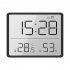 Lcd Digital Alarm Clock Large Screen Displays Magnetic Design Thermometer Meter Humidity Monitor Black