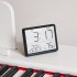 Lcd Digital Alarm Clock Large Screen Displays Magnetic Design Thermometer Meter Humidity Monitor Black