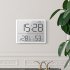 Lcd Digital Alarm Clock Large Screen Displays Magnetic Design Thermometer Meter Humidity Monitor Black