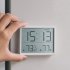Lcd Digital Alarm Clock Large Screen Displays Magnetic Design Thermometer Meter Humidity Monitor Black