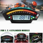 <span style='color:#F7840C'>Lcd</span> Display 6 Modes Colors Meter Odometer Speedometer Water Temperature Oil Universal Motorcycle Modified Accessories