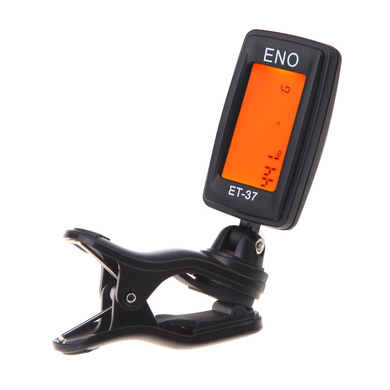ENO Acoustic Guitar Tuner LCD Mini Clip-on Tuner for Guitar Chromatic Bass Violin Ukulele 