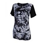 [US Direct] Leadingstar Tag + Ladies Round Neck Solid Color Loose T-shirt (Tie Dye) Black M