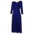 Leadingstar Women s Casual Long Sleeve A Line Fit and Flare Midi Dress6584