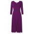 Leadingstar Women s Casual Long Sleeve A Line Fit and Flare Midi Dress6584