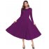 Leadingstar Women s Casual Long Sleeve A Line Fit and Flare Midi DressYTXQ