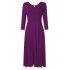 Leadingstar Women s Casual Long Sleeve A Line Fit and Flare Midi DressYTXQ