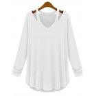 Leadingstar Women s Lady Fashion Casual V Neck Halter Long Sleeve Knit T Shirt Tops Blouse