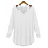 Leadingstar Women s Lady Fashion Casual V Neck Halter Long Sleeve Knit T Shirt Tops Blouse