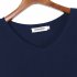 Leadingstar Women s Long Sleeve V neck Swing Pocket Casual T shirt Dress Royal blue L