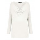 Leadingstar Women s Long Sleeve Sexy Loose Side Slit Knitting Blouse Top Deep V Neck Shirt