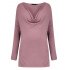 Leadingstar Women s Long Sleeve Sexy Loose Side Slit Knitting Blouse Top Deep V Neck Shirt