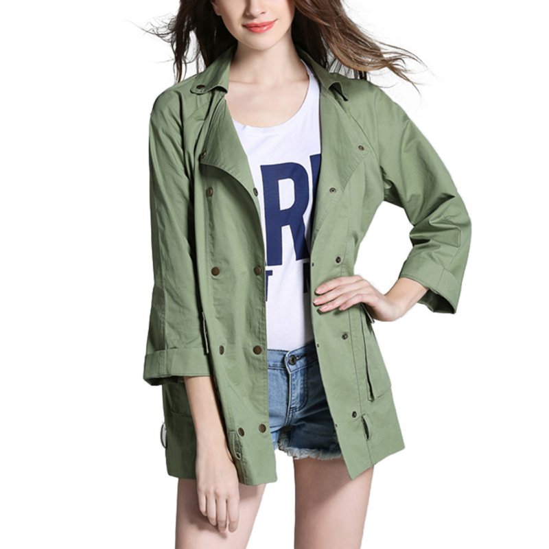 Leadingstar Womens Jacket Coat - Green 2XL