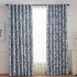 Leaf Printing Shading Window Curtain  with Hanging Holes 1 2 5m High Living Room Bedroom Drapes green