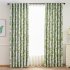 Leaf Printing Shading Window Curtain  with Hanging Holes 1 2 5m High Living Room Bedroom Drapes blue