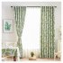 Leaf Printing Shading Window Curtain  with Hanging Holes 1 2 5m High Living Room Bedroom Drapes Coffee color