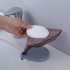 Leaf Shape Soap Box Drain Dish Storage Plate Tray Holder Soap Container for Bathroom Shower purple