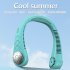 Leafless Hanging Neck Fan Portable Fan Sports Mini Air Conditioner Air Cooler Neckband Fan Green