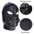 Leather Bondage Gimp Mask Hood Full Face Blindfold Breathable Restraint Head Hood Sex Toy Halloween Mask