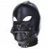 Leather Bondage Gimp Mask Hood Full Face Blindfold Breathable Restraint Head Hood Sex Toy Halloween Mask