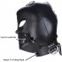Leather Bondage Gimp Mask Hood Full Face Blindfold Breathable Restraint Head Hood Sex Toy Halloween Mask