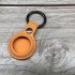 Leather Case Anti lost Device Location Tracker Keychain Protective Cover Compatible For Ios Airtag  single Hole Black Buckle  blue