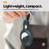 Leather Case Anti lost Device Location Tracker Keychain Protective Cover Compatible For Ios Airtag  single Hole Black Buckle  blue