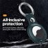 Leather Case Anti lost Device Location Tracker Keychain Protective Cover Compatible For Ios Airtag  single Hole Black Buckle  blue