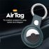 Leather Case Anti lost Device Location Tracker Keychain Protective Cover Compatible For Ios Airtag  single Hole Black Buckle  blue
