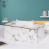 Leather Density Board Tissue Box Napkin Holder Home Tabletop Organize White marble S