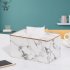 Leather Density Board Tissue Box Napkin Holder Home Tabletop Organize White marble S