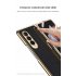 Leather Folding Mobile Phone  Case All inclusive Anti drop Creative Pen Slot Mobile Phone Cover Compatible For Zfold3 w22 Black