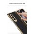 Leather Folding Mobile Phone  Case All inclusive Anti drop Creative Pen Slot Mobile Phone Cover Compatible For Zfold3 w22 Cross pattern