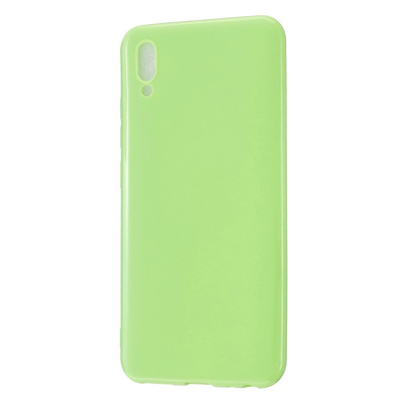 For VIVO IQOO Neo/Y97 Glossy TPU Phone Case Mobile Phone Soft Cover Anti-Slip Full Body Protection Fluorescent green