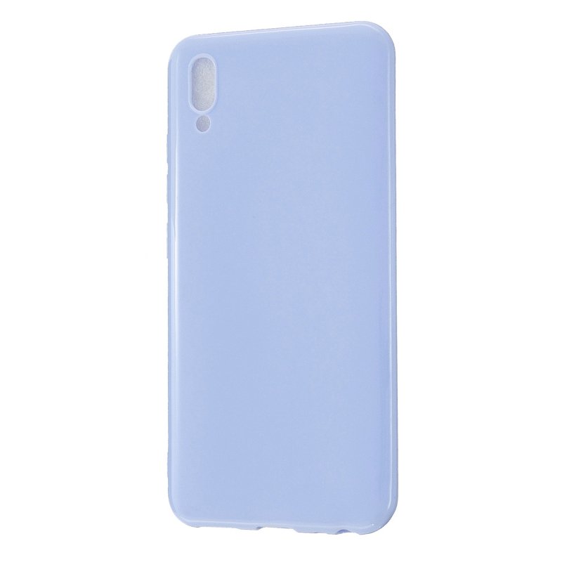For VIVO IQOO Neo/Y97 Glossy TPU Phone Case Mobile Phone Soft Cover Anti-Slip Full Body Protection Taro purple