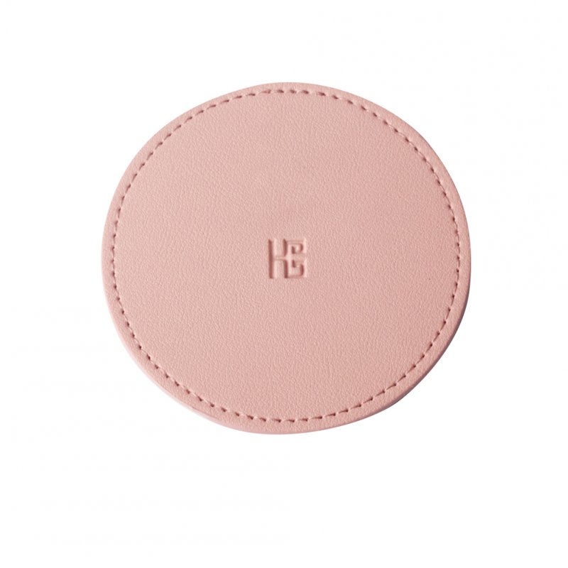 Leather Insulation Coaster Heat-resistant Anti-scald Non-slip Double-layer Home Office Table Mat pink