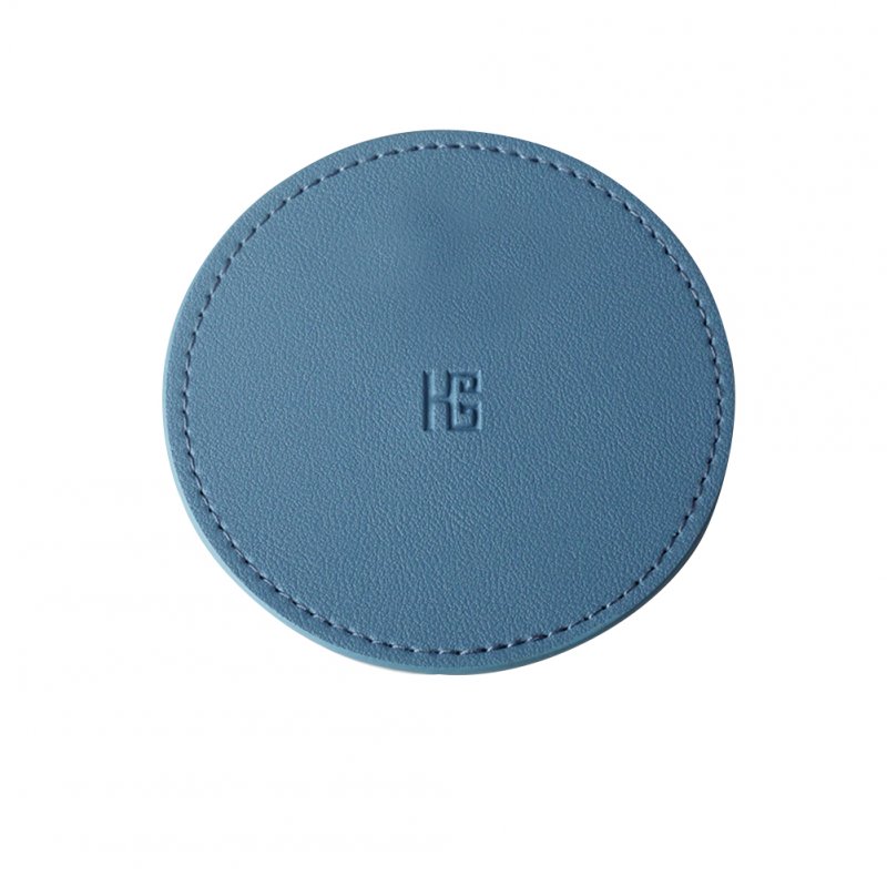 Leather Insulation Coaster Anti-scald Heat-resistant  Non-slip Double-layer Home Office Table Mat Beige
