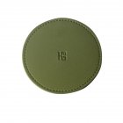 Leather Insulation Coaster Heat-resistant Anti-scald Non-slip Double-layer Home Office Table Mat green