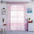 Leave Printing Curtain Tulle for Living Room Bedroom Children Room Window Screening kitchen Sheer Curtain coffee W100cm H200cm