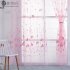 Leave Printing Curtain Tulle for Living Room Bedroom Children Room Window Screening kitchen Sheer Curtain coffee W100cm H200cm