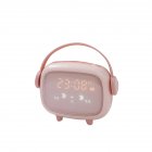 Led Alarm  Clock Charging Clock Multi function Led Night Light Digital Alarm Clock Ordinary Style Pink